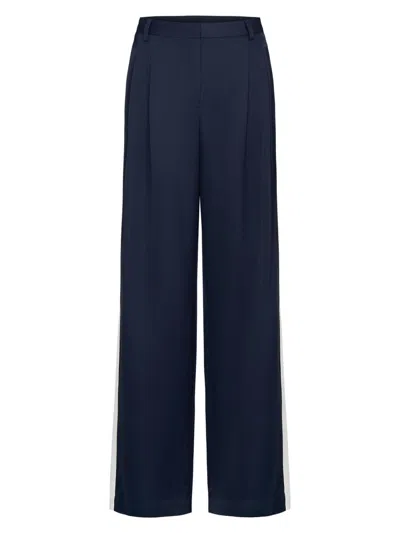 Twp Women's Sulli Wide-leg Tuxedo Pants In Blue
