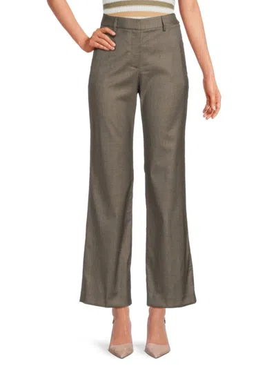 Twp Women's Thursday Night Crosshatch Bootcut Pants In Taupe