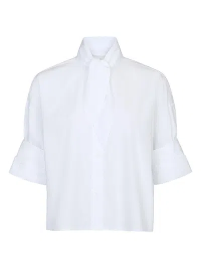 Twp Women's Tie One On Cotton Shirt In Gray