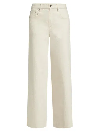 Twp Women's Tiny Dancer Stretch-cotton Wide-leg Jeans In White