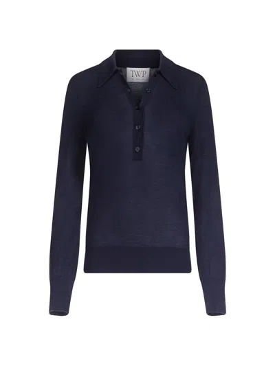 Twp Women's Uma Henley Cashmere Top In Black