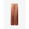 Twp Womens Argan Oil Eve Wide-leg Woven Pyjama Bottoms Xs In Brown