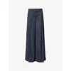 Twp New Didi Wool-blend Wide-leg Pants In Indigo
