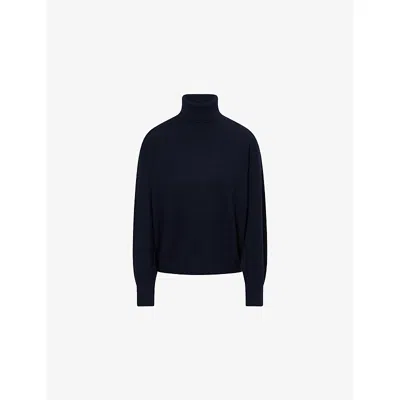 Twp Omens  Easy T Neck Cashmere Knitted Jumper In Black