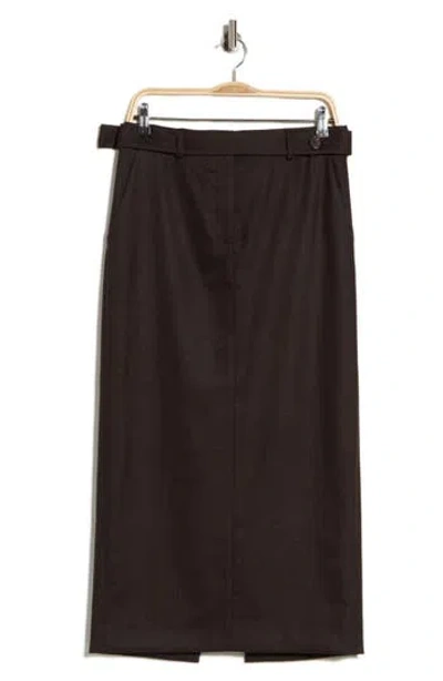 Twp Wool & Cashmere Midi Skirt In Brown