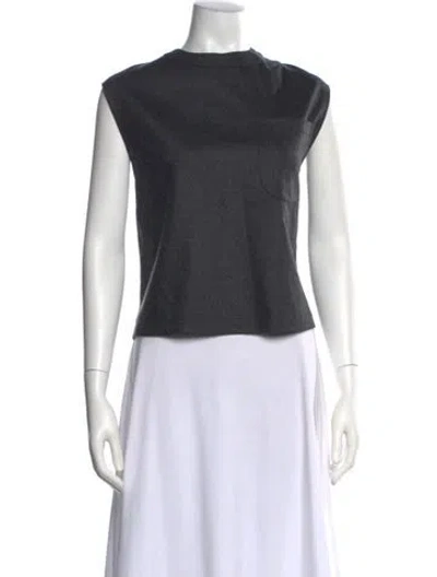 Pre-owned Twp Wool Bateau Neckline Top In Gray