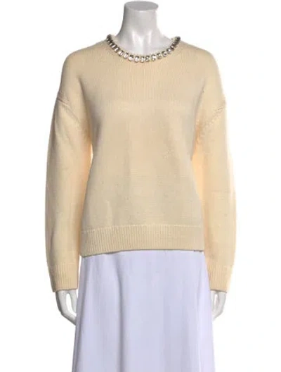 Pre-owned Twp Wool Crew Neck Sweater In Neutral