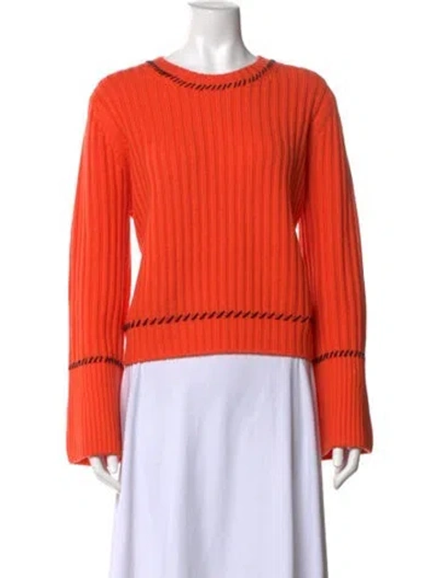 Pre-owned Twp Wool Crew Neck Sweater In Orange