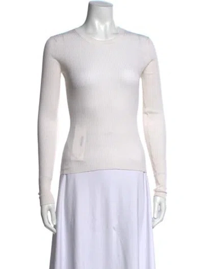 Pre-owned Twp Wool Crew Neck Top In White