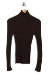 Twp Wool Knit Turtleneck Top In Black