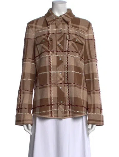 Pre-owned Twp Wool Plaid Print Sweater In Neutral
