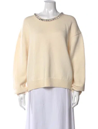 Pre-owned Twp Wool Scoop Neck Sweater In Neutral
