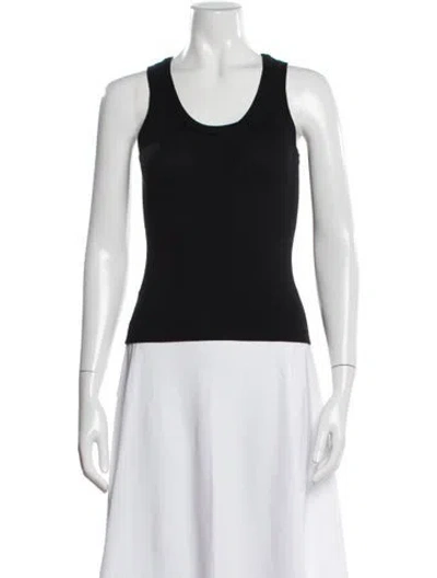 Pre-owned Twp Wool Scoop Neck Top In Black