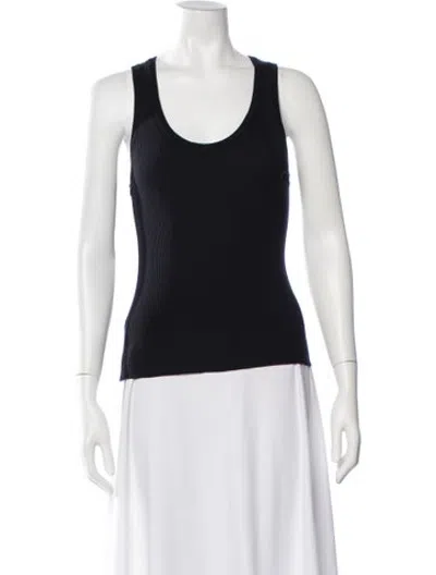 Pre-owned Twp Wool Scoop Neck Top In Black