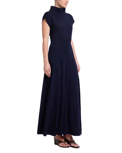 Twp Wool Seamed Maxi Skirt In Blue
