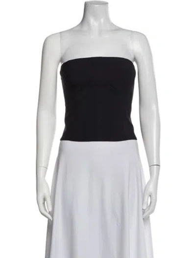 Pre-owned Twp Wool Strapless Crop Top In Blue