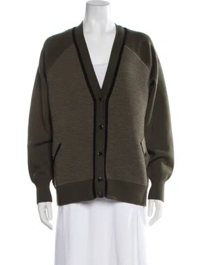 Pre-owned Twp Wool Striped Sweater In Green