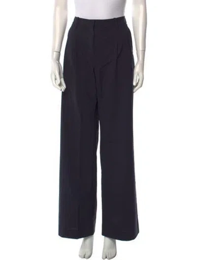 Pre-owned Twp Wool Wide Leg Pants In Black