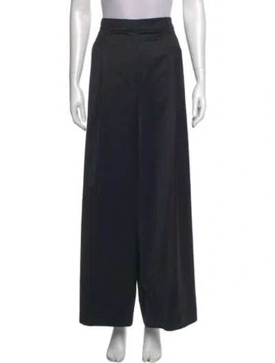 Pre-owned Twp Wool Wide Leg Pants In Black