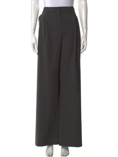 Pre-owned Twp Wool Wide Leg Pants In Black