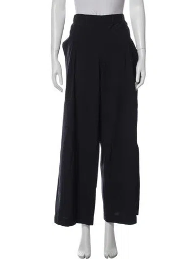 Pre-owned Twp Wool Wide Leg Pants In Black