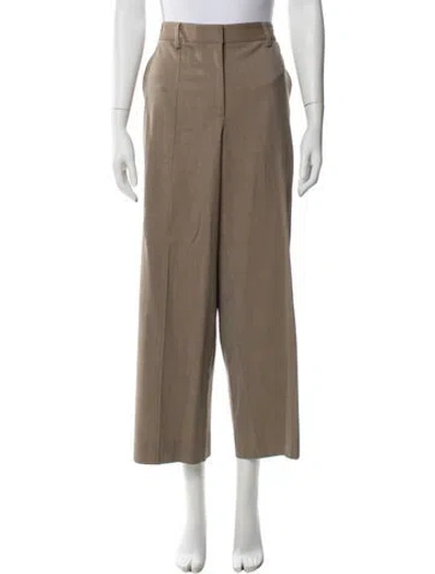 Pre-owned Twp Wool Wide Leg Pants In Brown
