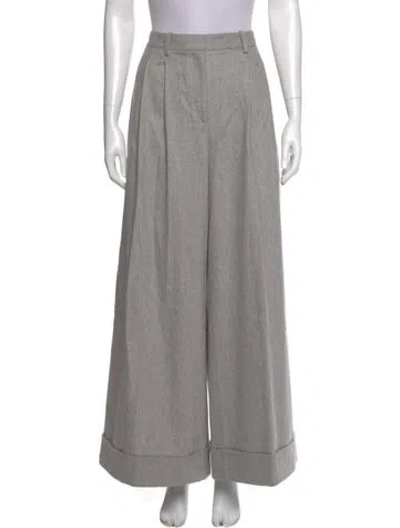 Pre-owned Twp Wool Wide Leg Pants In Gray