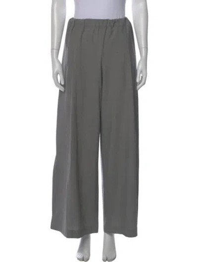 Pre-owned Twp Wool Wide Leg Pants In Gray