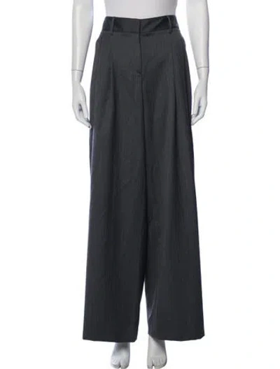 Pre-owned Twp Wool Wide Leg Pants In Gray