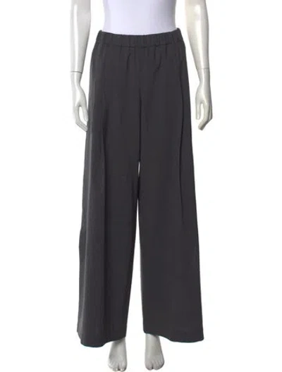 Pre-owned Twp Wool Wide Leg Pants In Grey