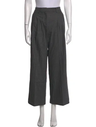 Pre-owned Twp Wool Wide Leg Pants In Grey