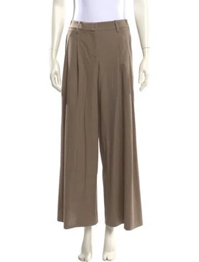 Pre-owned Twp Wool Wide Leg Pants In Neutral