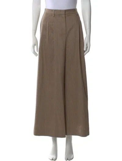 Pre-owned Twp Wool Wide Leg Pants In Neutral