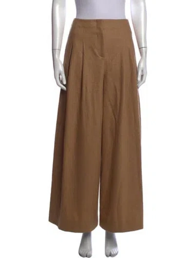 Pre-owned Twp Wool Wide Leg Pants In Neutral
