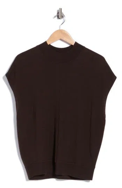 Twp Wren Mock Neck Wool Sweater In Brown