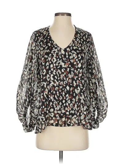 Pre-owned Tyche 3/4 Sleeve Blouse In Black