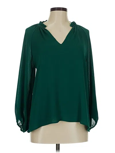 Pre-owned Tyche 3/4 Sleeve Blouse In Green