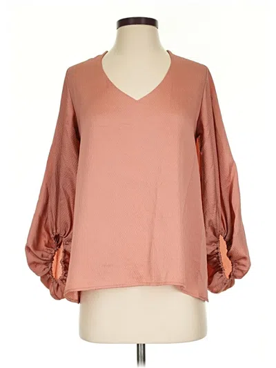 Pre-owned Tyche 3/4 Sleeve Blouse In Orange