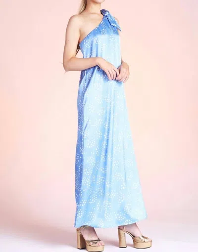 Tyche Pixie Dust One Shoulder Dress In Blue
