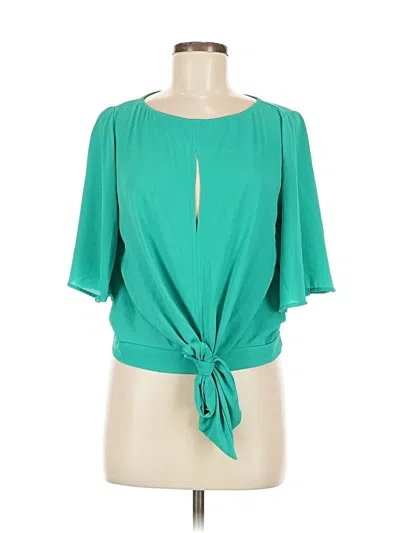 Pre-owned Tyche Short Sleeve Blouse In Blue