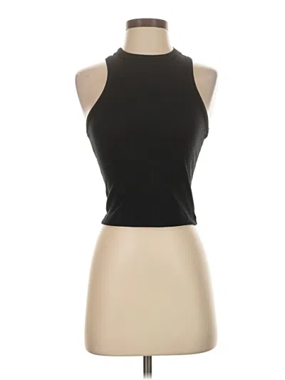 Pre-owned Tyche Tank Top Black Halter Neckline Tops