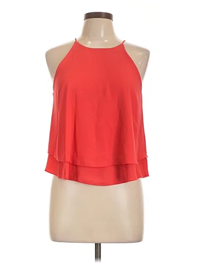 Pre-owned Tyche Tank Top Red Halter Neckline Tops