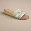 Tyche Women's Holly Slip On Sandals In Cream In White