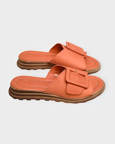 Tyche Women's Monroe Buckle Sandal In Orange