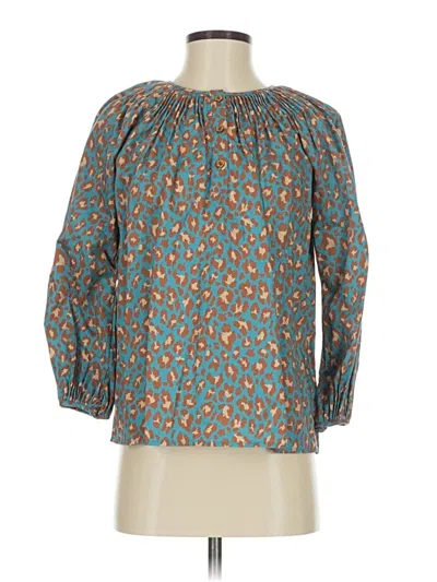 Pre-owned Tyler Boe 3/4 Sleeve Blouse In Blue
