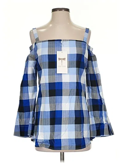 Pre-owned Tyler Boe 3/4 Sleeve Blouse In Blue