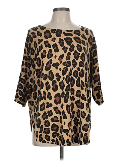 Pre-owned Tyler Boe 3/4 Sleeve Blouse In Brown