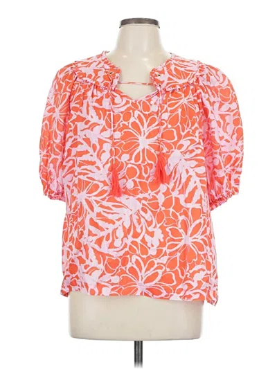 Pre-owned Tyler Boe 3/4 Sleeve Blouse In Orange