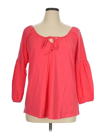 Pre-owned Tyler Boe 3/4 Sleeve Blouse In Pink