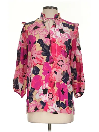 Pre-owned Tyler Boe 3/4 Sleeve Blouse In Pink